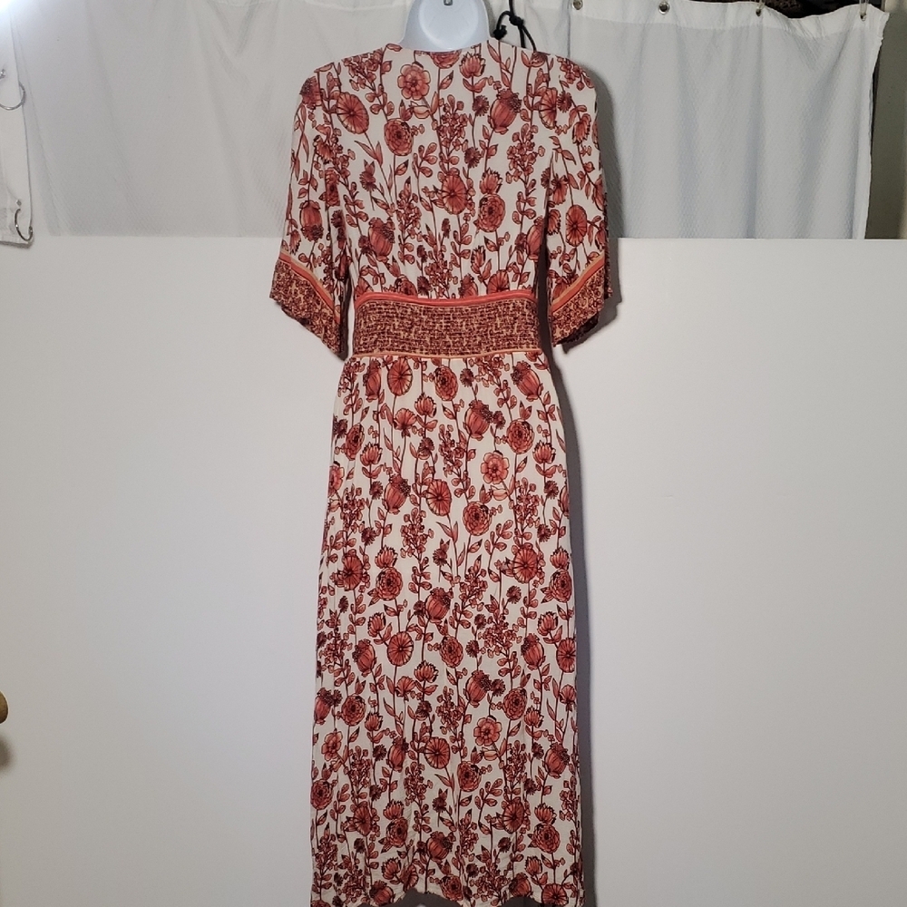 Illa Illa Floral Dress Floral V-Neck Maxi Dress Size S - Picture 8 of 13